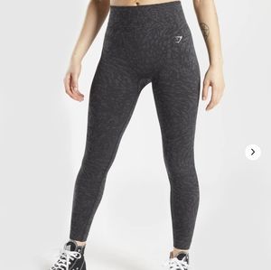GymShark Animal Adapt Seamless Leggings- Animal Black